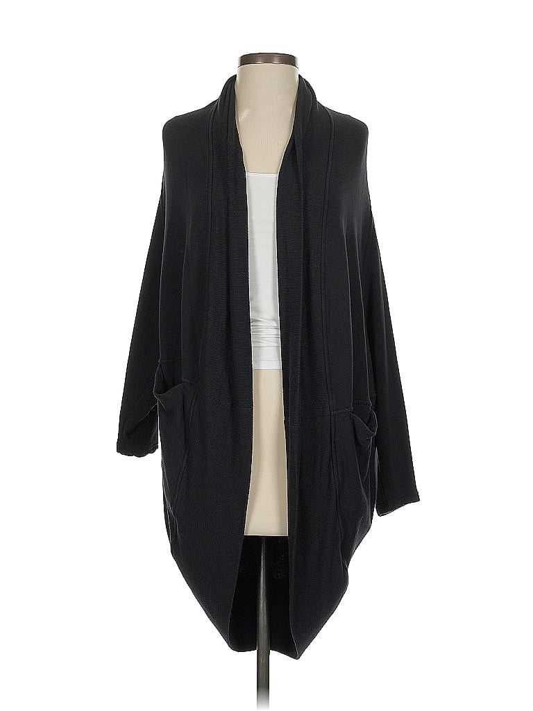 Pre-owned Athleta Cardigan Sweater In Black