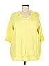 Catherines 100% Cotton Yellow 3/4 Sleeve T-Shirt Size 3X - photo 1