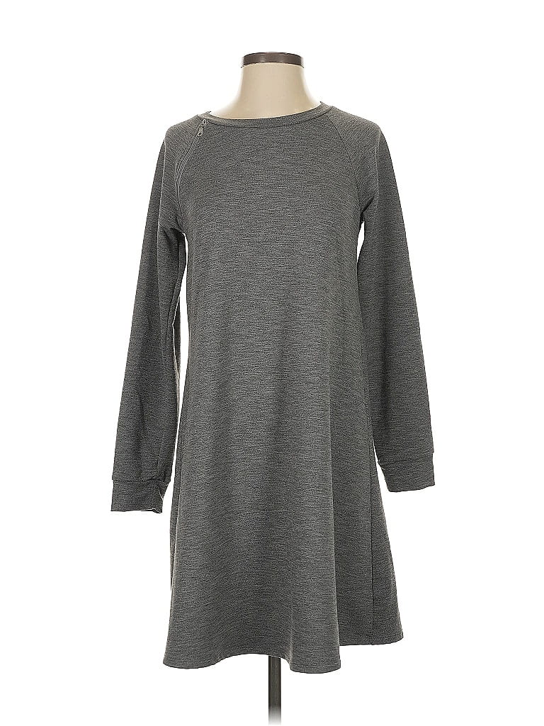 24/7 Maurices Solid Gray Casual Dress Size S - photo 1