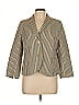Akris Punto Stripes Gold Green Blazer Size 10 - photo 1