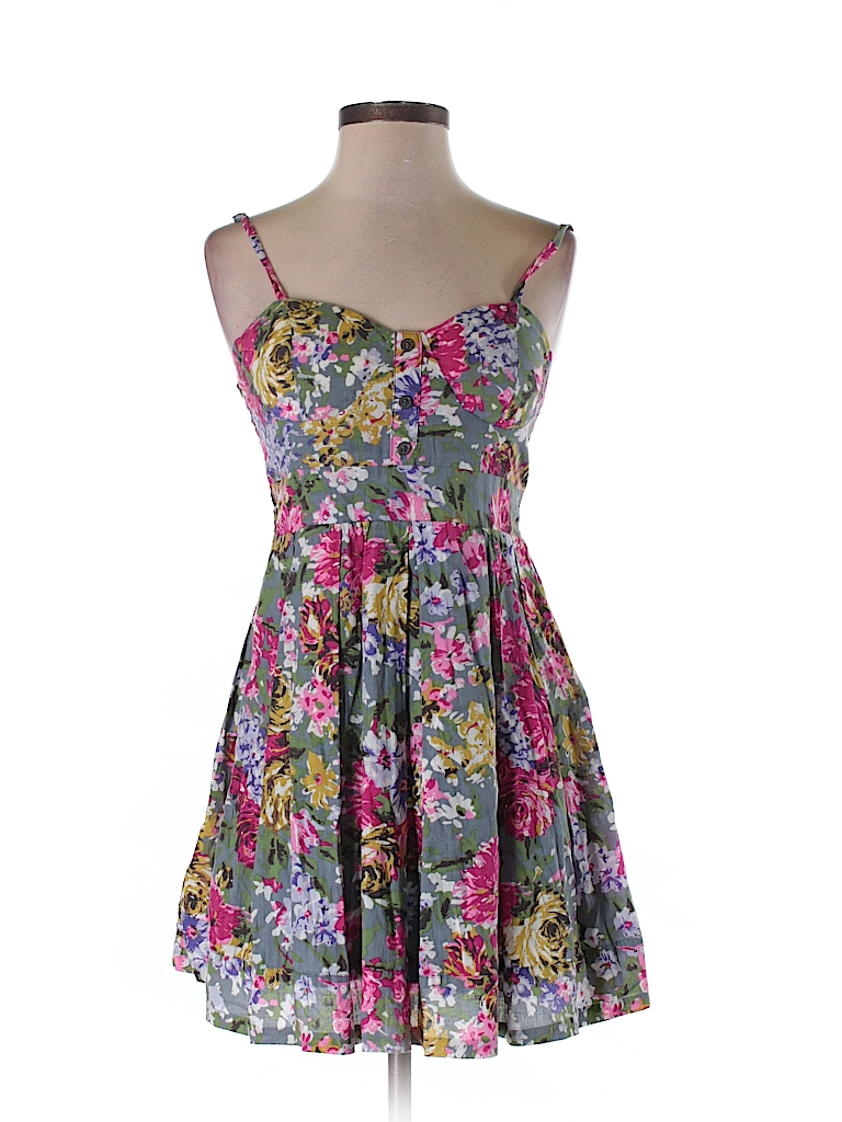 Poetry Clothing 100% Cotton Floral Gray Casual Dress Size S - 71% off ...