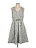 David Meister 100% Acetate Paisley Gray Cocktail Dress Size 12 - photo 1