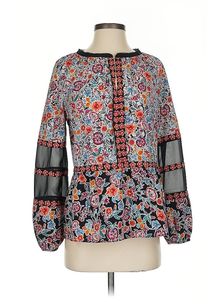 Pre-owned Laundry By Shelli Segal 3/4 Sleeve Blouse In Black