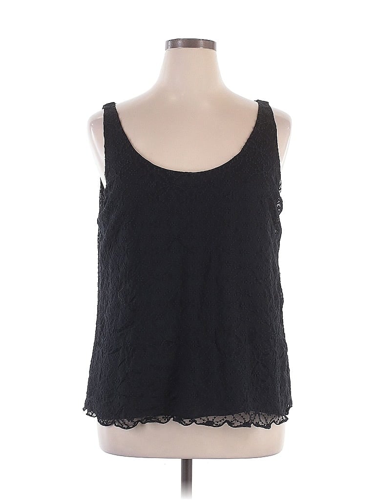 Ann Taylor LOFT 100% Nylon Black Sleeveless Blouse Size XL - photo 1