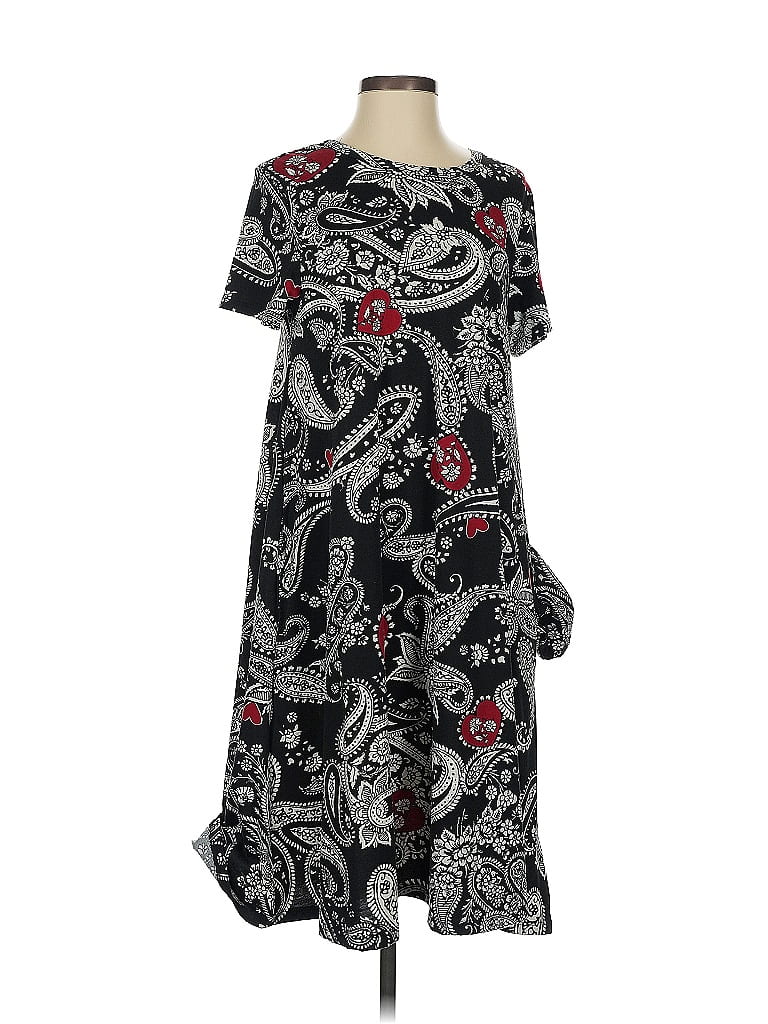 Pre-owned Lularoe Casual Dress In Black