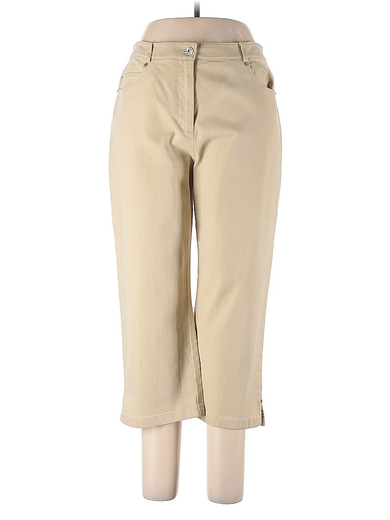 St. John Sport Tan Jeans Size 12 - photo 1