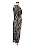 Lafayette 148 New York Animal Print Brown Cocktail Dress Size 8 - photo 4