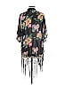 Lucky Leaves 100% Polyester Black Kimono Size M - photo 2