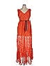 ML Monique Lhuillier 100% Polyester Orange Cocktail Dress Size 16 - photo 1