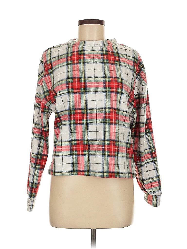 Gap Body 100% Polyester Plaid Red Fleece Size XS - photo 1