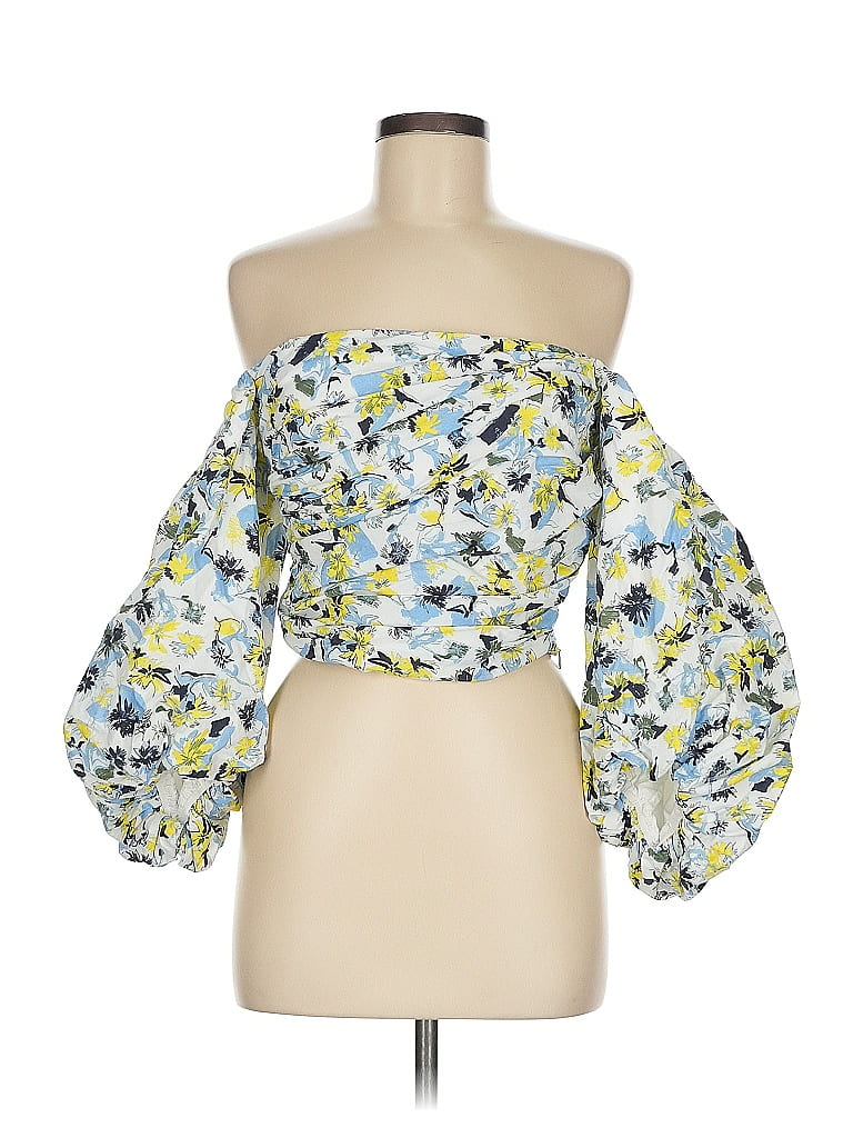 Tanya Taylor 100% Cotton Yellow 3/4 Sleeve Blouse Size 6 - photo 1