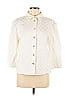 St. John Sport Ivory 3/4 Sleeve Button-Down Shirt Size M - photo 1