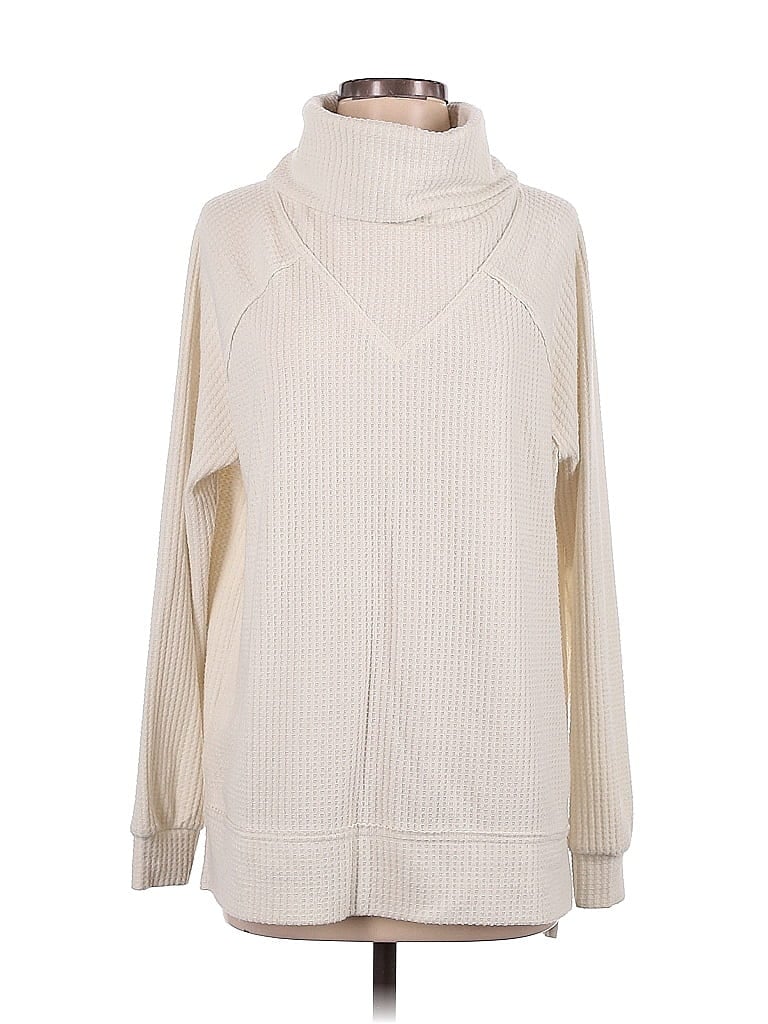 Lou & Grey Ivory Turtleneck Sweater Size S - photo 1
