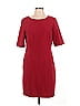Tahari by ASL Solid Burgundy Red Casual Dress Size 12 - photo 1