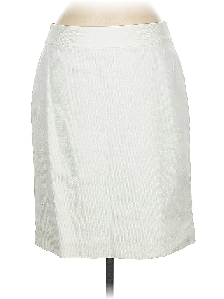 Pre-owned Liz Claiborne Career Formal Skirt In White