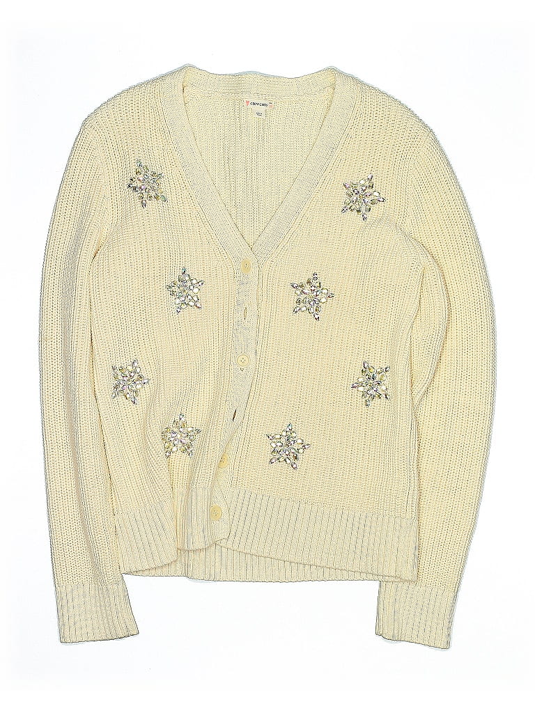Crewcuts 100% Cotton Stars Yellow Cardigan Size 16 (big kids) - photo 1