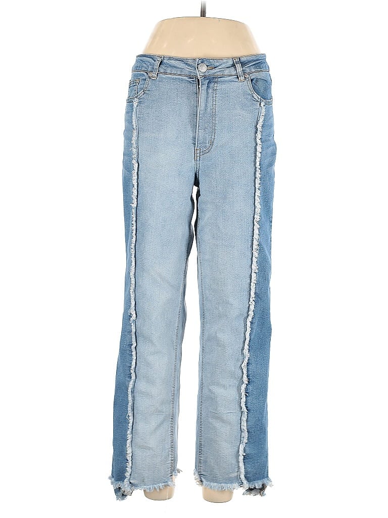 Almost Famous Stripes Blue Jeans Size 11 - photo 1