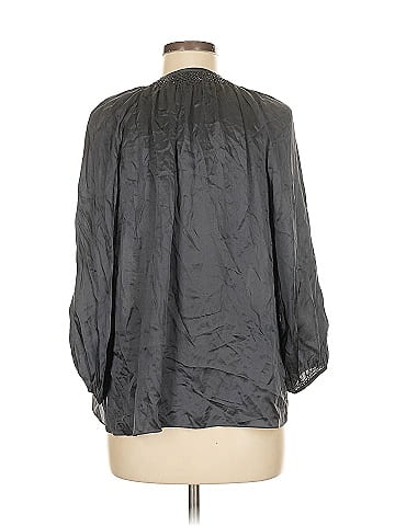 Magaschoni Long Sleeve Silk Top (view 2)