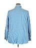 Foxcroft 100% Tencel Blue 3/4 Sleeve Button-Down Shirt Size 18 - photo 2