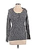 DKNY Jeans Tweed Gray Pullover Sweater Size L - photo 1