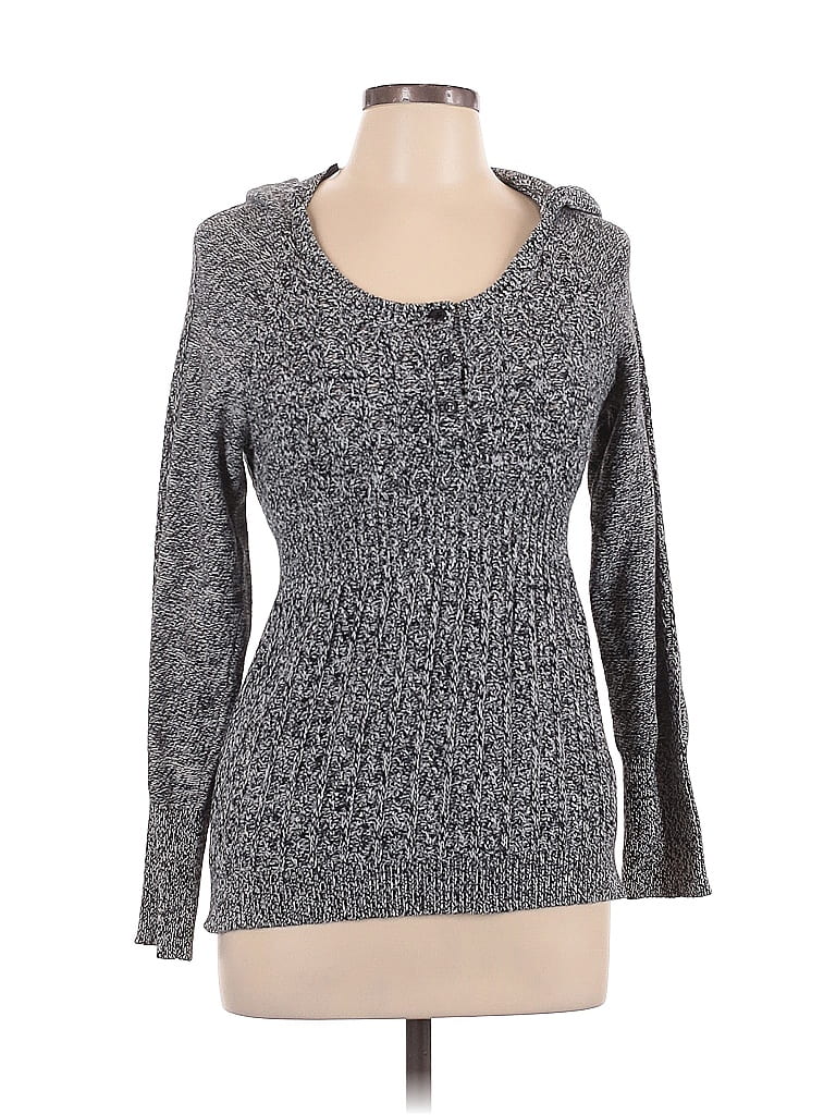 DKNY Jeans Tweed Gray Pullover Sweater Size L - photo 1
