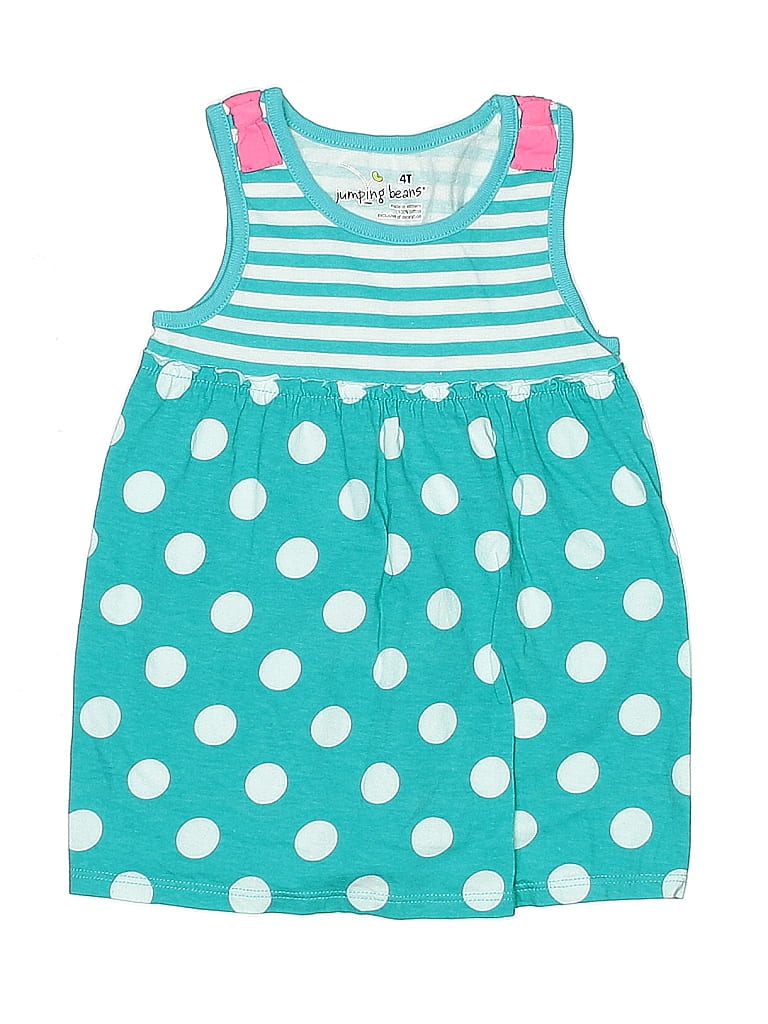 Jumping Beans 100% Cotton Teal Dress Size 4T - photo 1