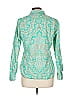 J.Crew Collection Paisley Green Teal Long Sleeve Blouse Size 10 - photo 2
