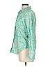 J.Crew Collection Paisley Green Teal Long Sleeve Blouse Size 10 - photo 5