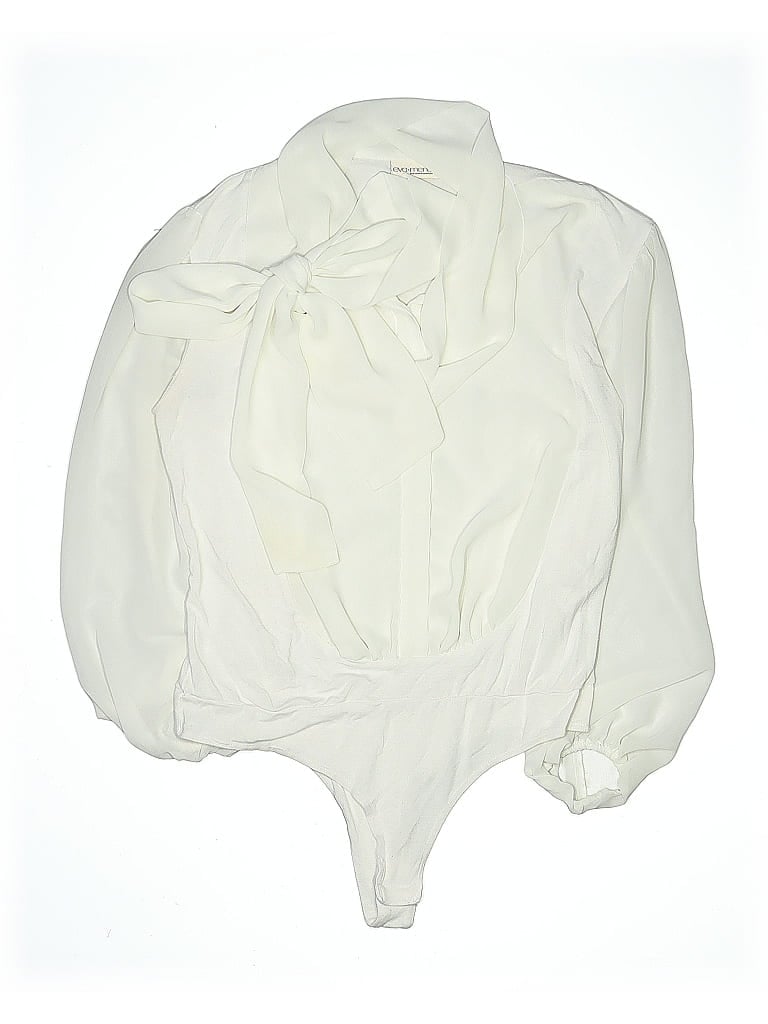 Eva Mendes by New York & Company Ivory Long Sleeve Blouse Size S - photo 1