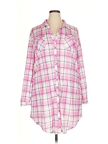 White Mark 3/4 Sleeve Button-Down Shirt (view 1)