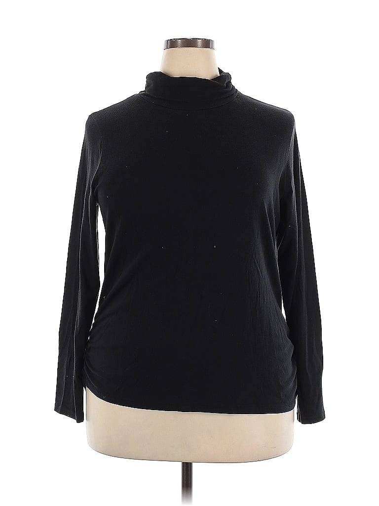 Ann Taylor LOFT Black Long Sleeve Turtleneck Size 2X - photo 1