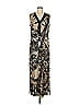 Jones Studio Paisley Gold Tan Cocktail Dress Size M - photo 1