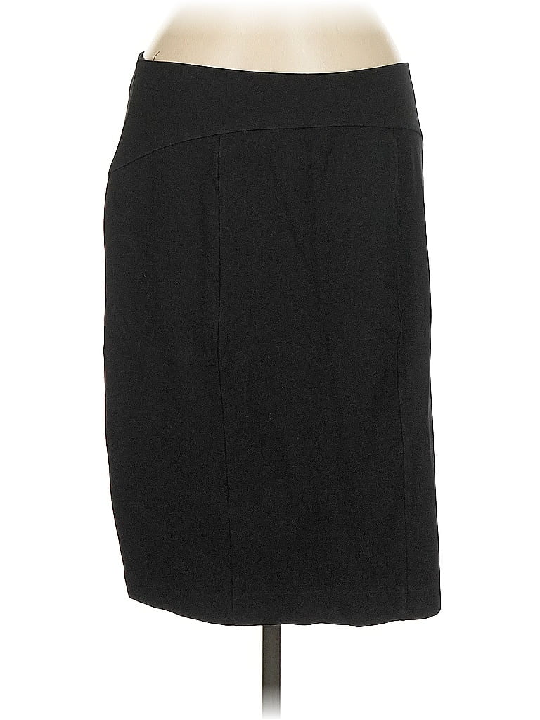 Ellen Tracy Solid Black Casual Skirt Size M - photo 1