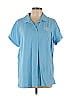 Woman Within Blue Short Sleeve Polo Size 18 - photo 1