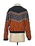 Zaful 100% Polyester Argyle Brown Jacket Size S - photo 2