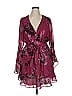 City Chic 100% Polyester Burgundy Cocktail Dress Size 16 - photo 1