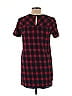 Soprano 100% Cotton Plaid Red Casual Dress Size L - photo 2