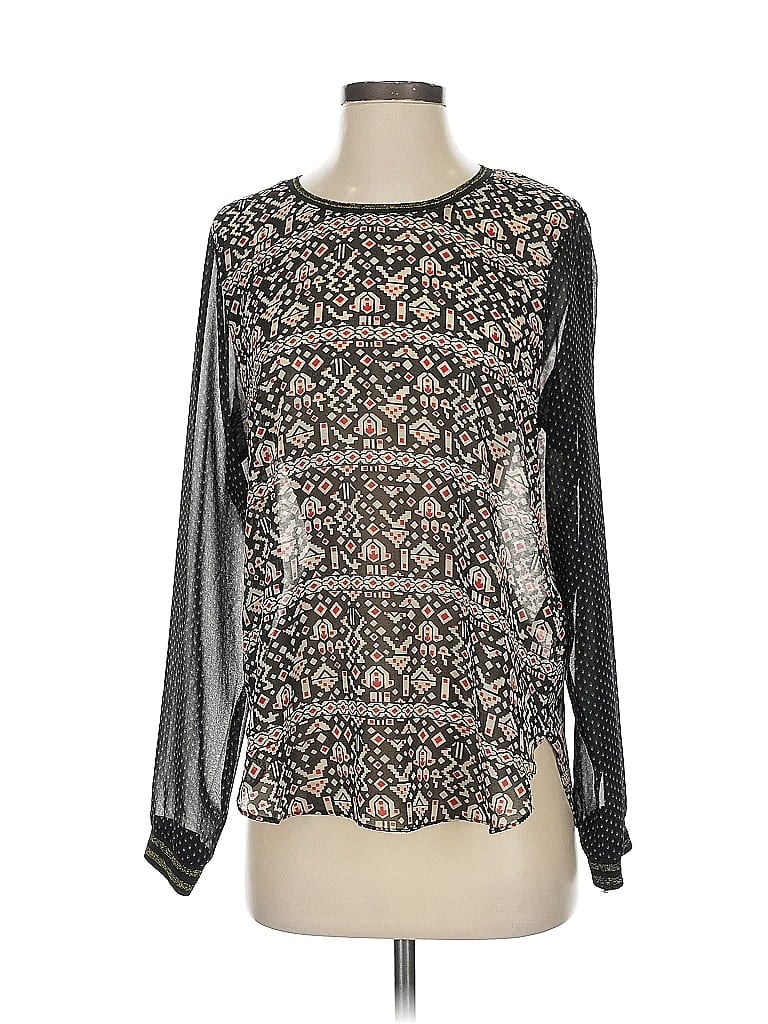 Pre-owned Scotch & Soda Long Sleeve Blouse In Black