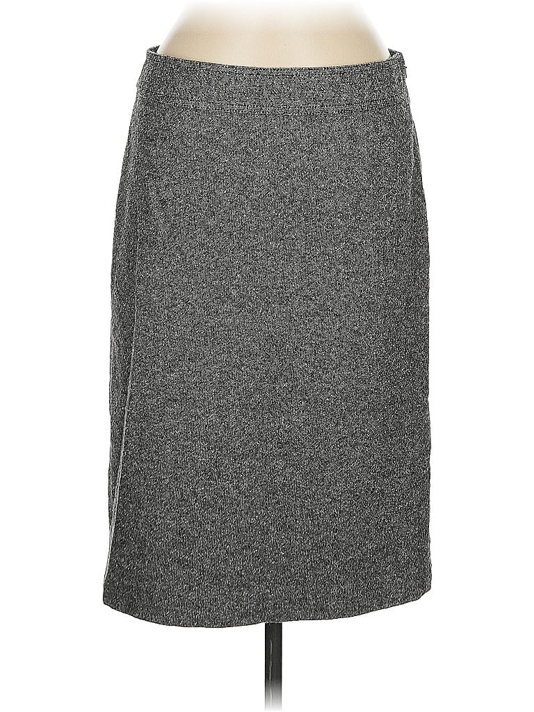 Gap Outlet Chevron-herringbone Gray Wool Skirt Size 6 - photo 1