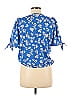 Heartloom 100% Polyester Blue Short Sleeve Blouse Size M - photo 2