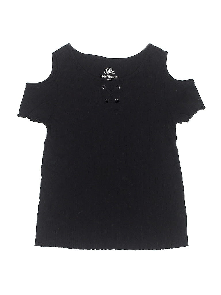 Justice Black Short Sleeve Top Size 14 (big kids) - photo 1