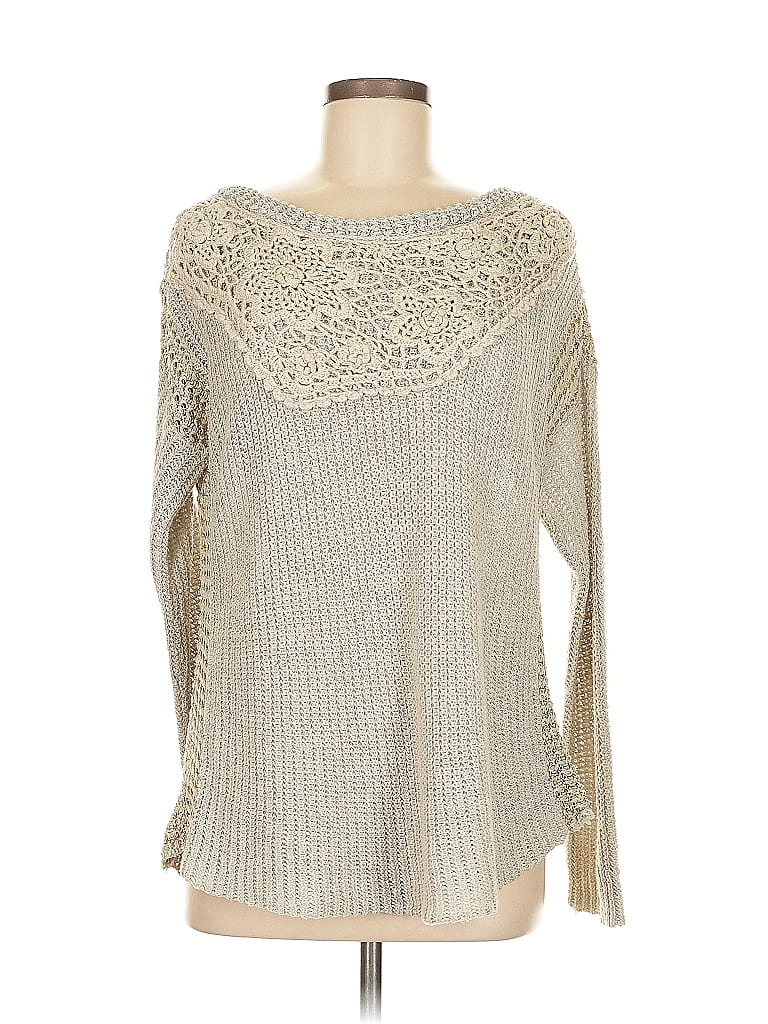 Mystree Silver Pullover Sweater Size M - photo 1