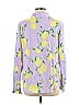 Belle By Kim Gravel Print Purple Long Sleeve Blouse Size M - photo 2