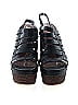 Elizabeth and James Solid Black Wedges Size 10 - photo 2