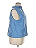 Frances Valentine 100% Wool Blue Sleeveless Blouse Size XL - photo 4