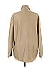 Flax 100% Silk Solid Tan Long Sleeve Silk Top Size 6 - photo 2