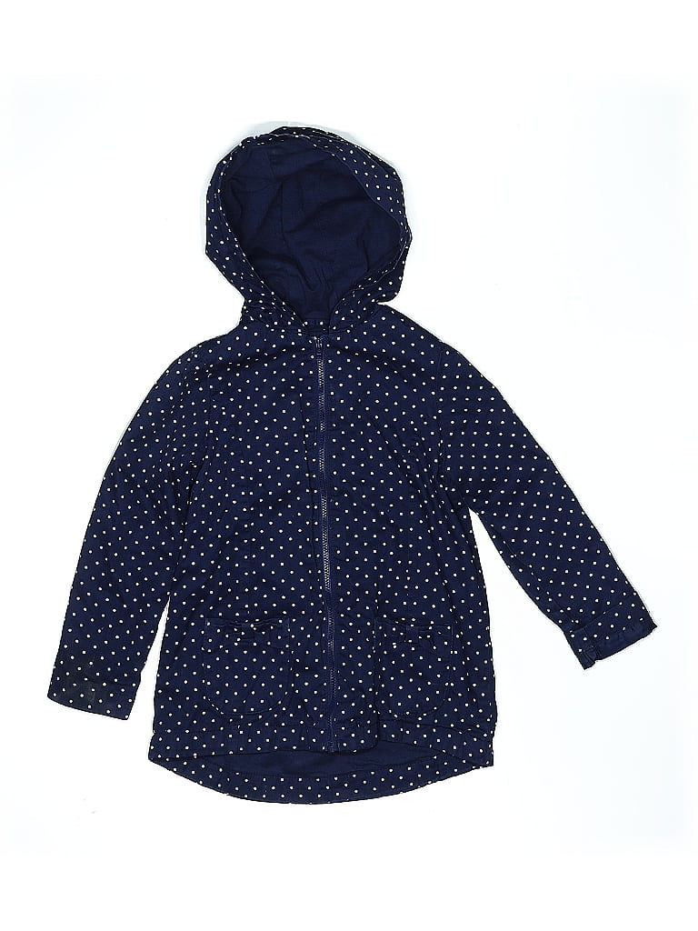 Gymboree 100% Cotton Polka Dots Blue Raincoat Size 5T - photo 1