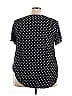 Cj Banks 100% Rayon Polka Dots Black Short Sleeve Top Size 3X - photo 2
