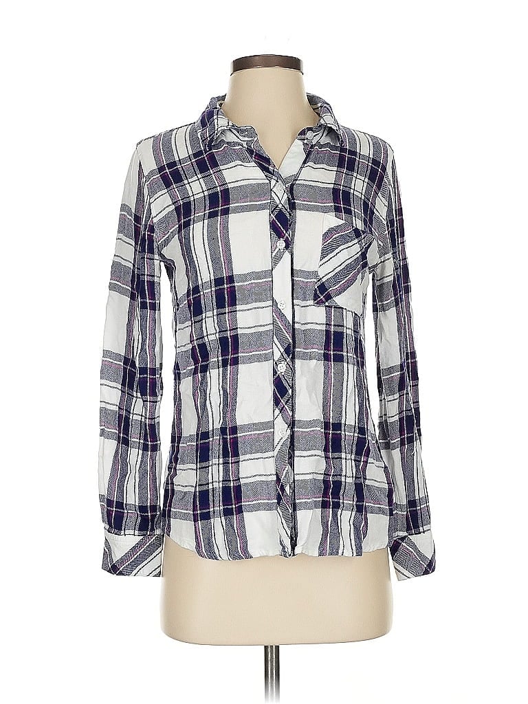 Pre-owned Rails Long Sleeve Button Down Shirt In Blue