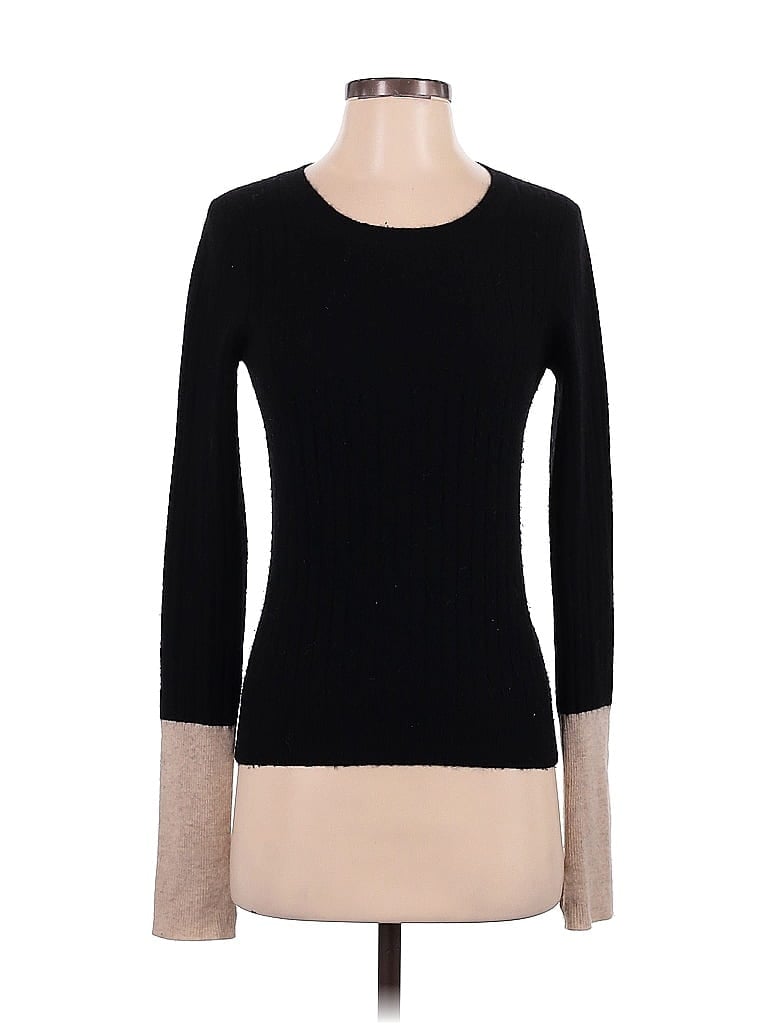 Naadam Color Block Black Wool Pullover Sweater Size XS - photo 1